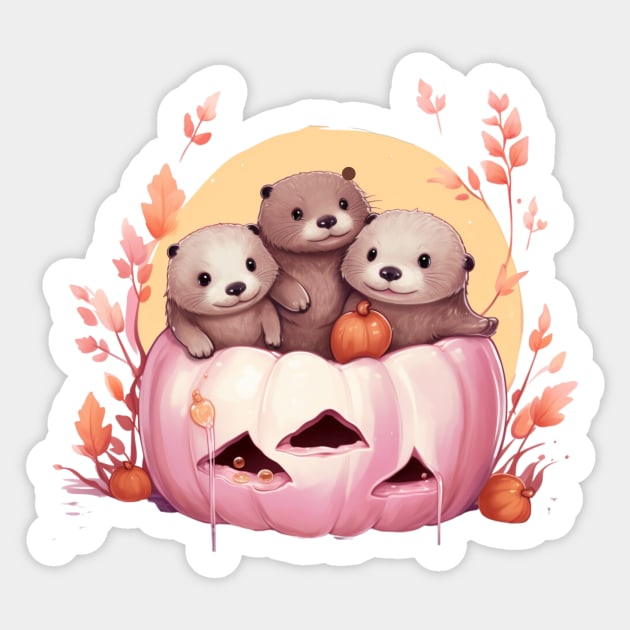 otter helloween cute Sticker by hnueng111